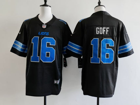 Men's Detroit Lions Jared Goff Jersey -  Black