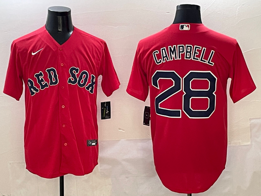 Men's Boston Red Sox Kristian Campbell #28 Red Replica Player Jersey