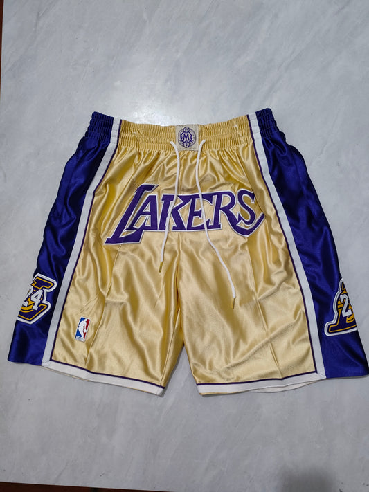 Los Angeles Lakers Kobe Hall of Fame Gold Pocket Shorts