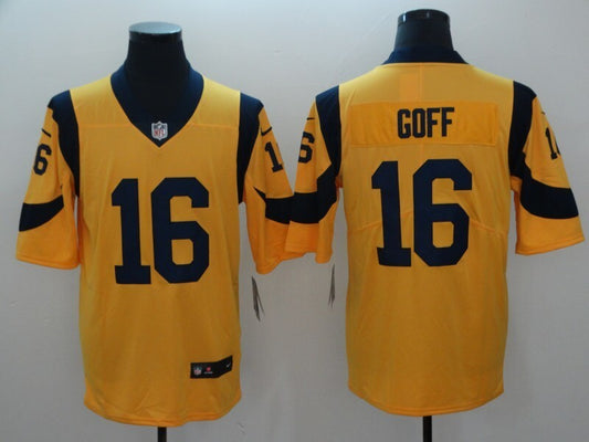 Men's San Louis Rams Jared Goff Jersey-Yellow