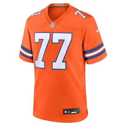 Quinn Meinerz Denver Broncos Nike Mile High Collection 1977 Throwback   Game Jersey - Orange