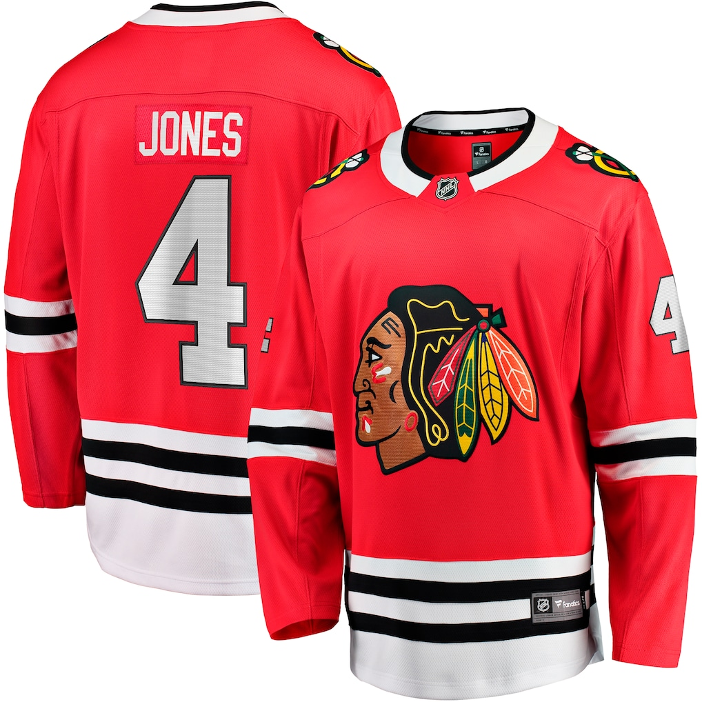 Men's Chicago Blackhawks Seth Jones #4  Red Home Breakaway Player Jersey