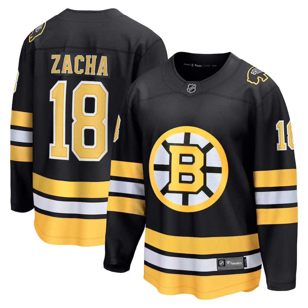 Men's Boston Bruins Pavel Zacha #18  Black Jersey