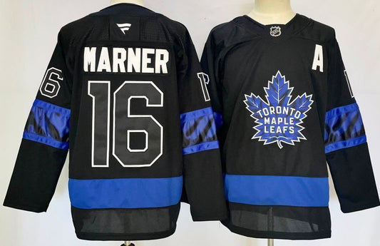 Men's Toronto Maple Leafs Mitchell Marner #16 Black Player Jersey
