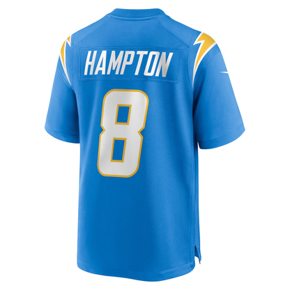Men's Los Angeles Chargers Omarion Hampton Nike Powder Blue 2025 NFL Draft First Round Pick Game Jersey