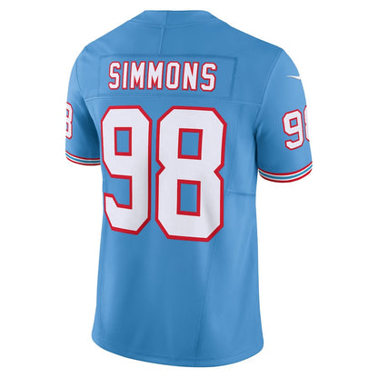 Jeffery Simmons Tennessee Titans Vapor F.U.S.E. Limited Jersey - Light Blue