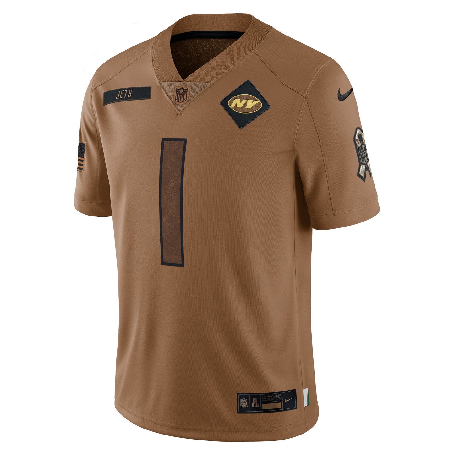 Ahmad Sauce Gardner New York Jets Nike Salute To Service Limited Jersey - Brown