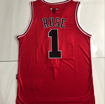 Derrick Rose Chicago Bulls Red 1 Thorwback Jersey