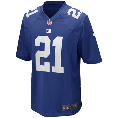 Tiki Barber New York Giants Nike Game Retired   Jersey - Royal