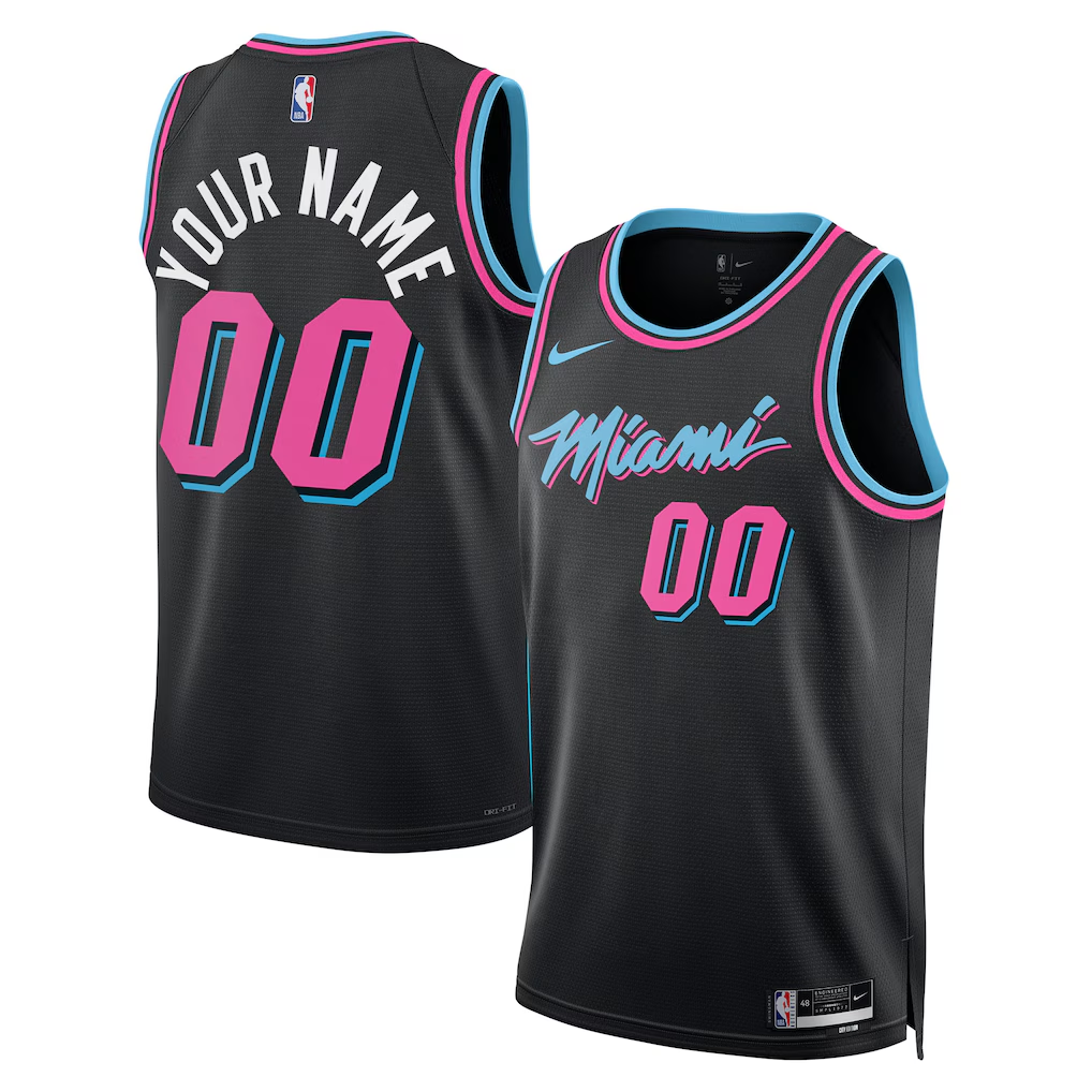 Miami Heat Nike Black 2025/26 City Edition Swingman Custom Jersey