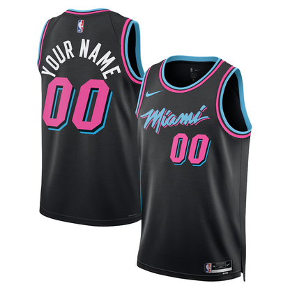 Miami Heat Nike Black 2025/26 City Edition Swingman Custom Jersey