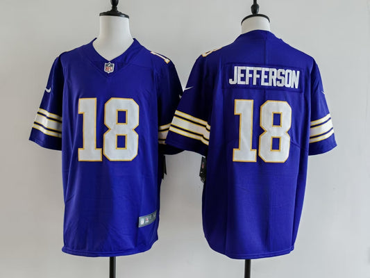 Men's Minnesota Vikings Justin Jefferson Nike Jersey -  Retro Purple
