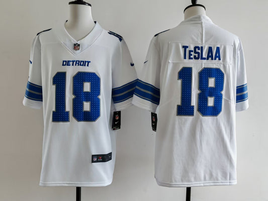 Men's Detroit Lions Isaac TeSlaa Jersey -  White