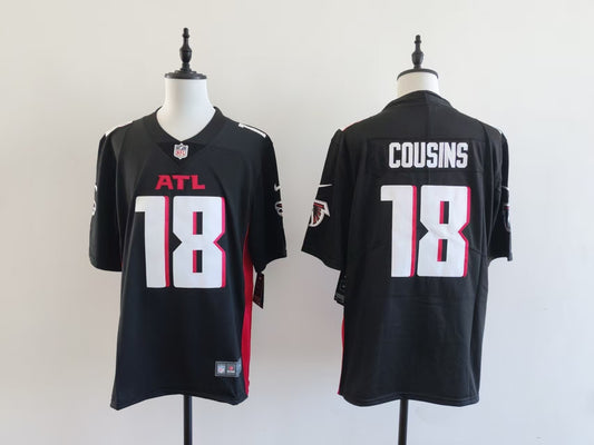 Men's Atlanta Falcons Kirk Cousins Jersey-Black