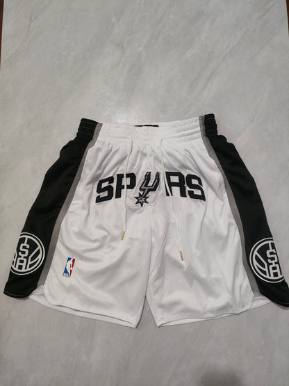 San Antonio Spurs White Fan Edition Pocket Shorts