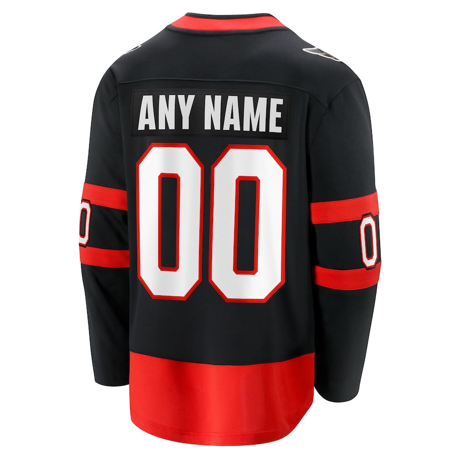 Ottawa Senators   Home Custom Breakaway Jersey - Black