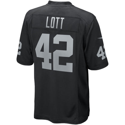 Ronnie Lott Las Vegas Raiders Nike Game Retired   Jersey - Black