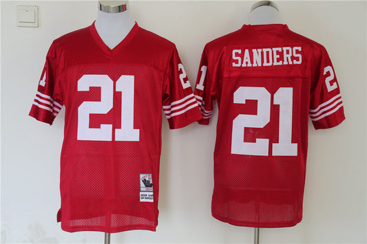 San Francisco 49ers Red  Vintage#21 SANDERS  Jersey