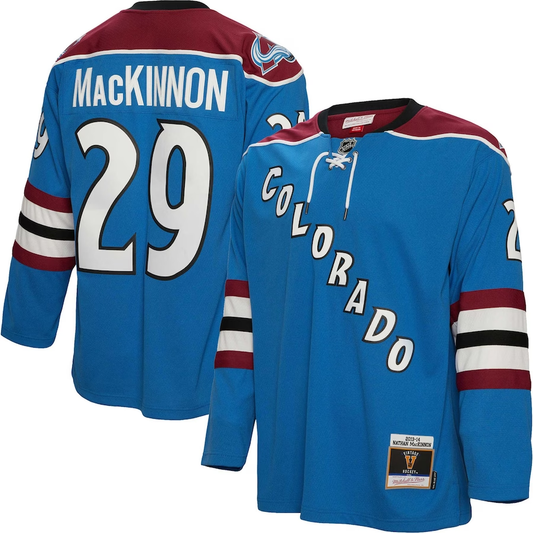 Men's Colorado Avalanche Nathan MacKinnon #29  Blue 2013/14 Blue Line Player Jersey