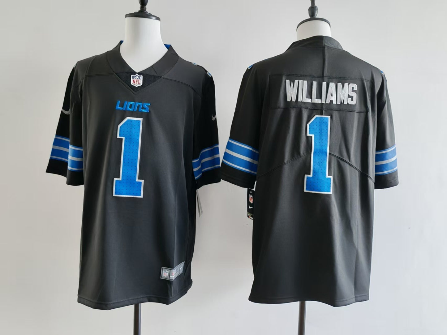 Men's Detroit Lions David Montgomery Jersey -  Black#1