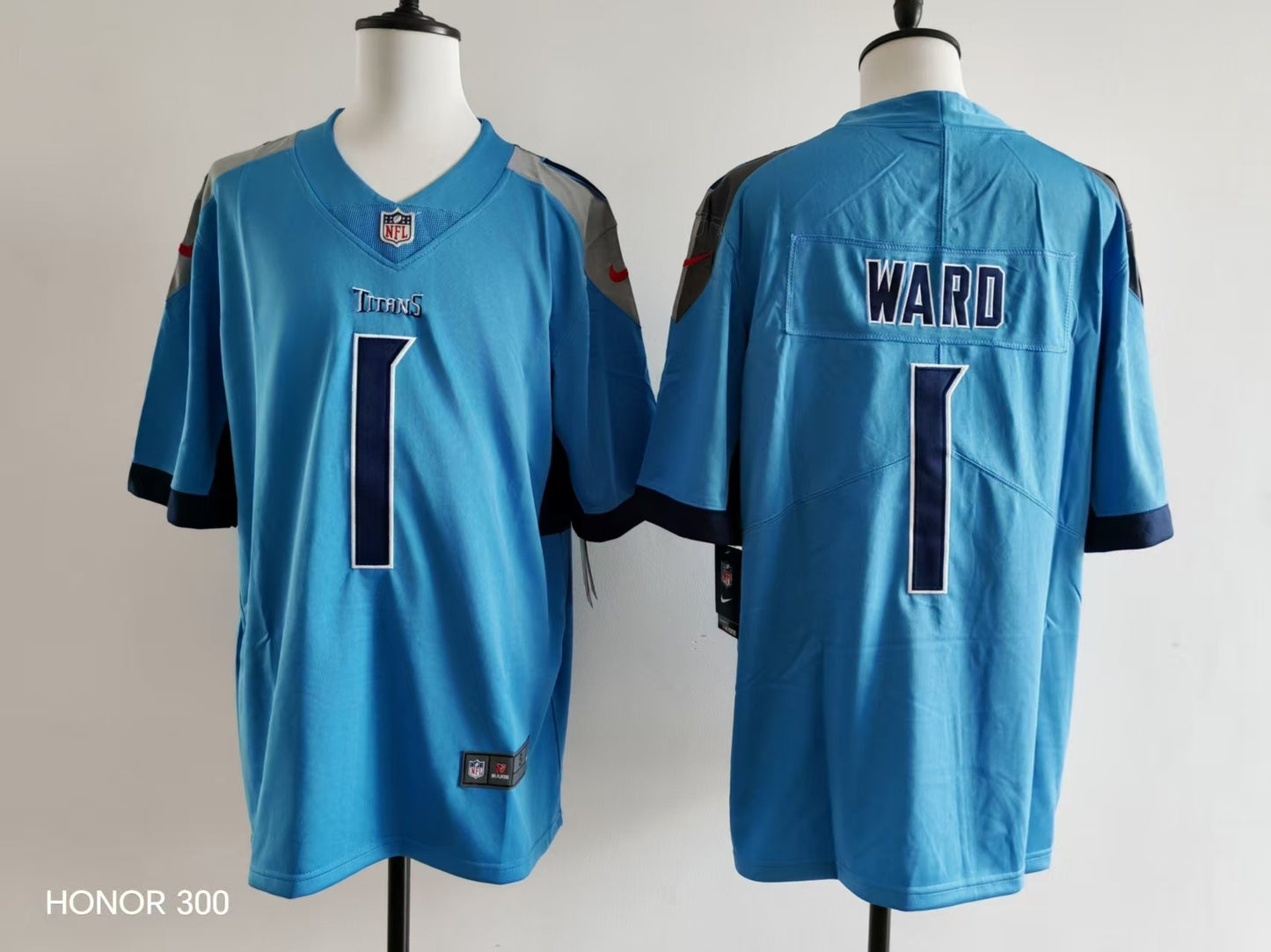 Men's Tennessee Titans Cameron Ward Jersey-Blue
