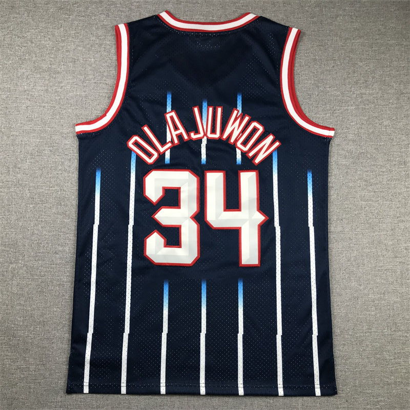 Houston Rockets Hakeem Olajuwon #34 1996-97 Throwback — Embroidered Jersey