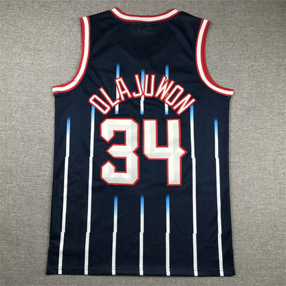 Houston Rockets Hakeem Olajuwon #34 1996-97 Throwback — Embroidered Jersey