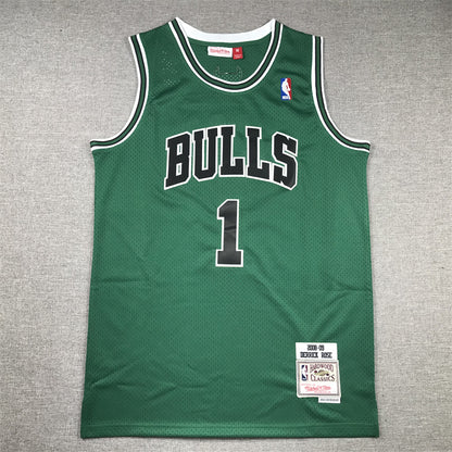 Chicago Bulls Derrick Rose #1 2008-09 Throwback-Embroidery
