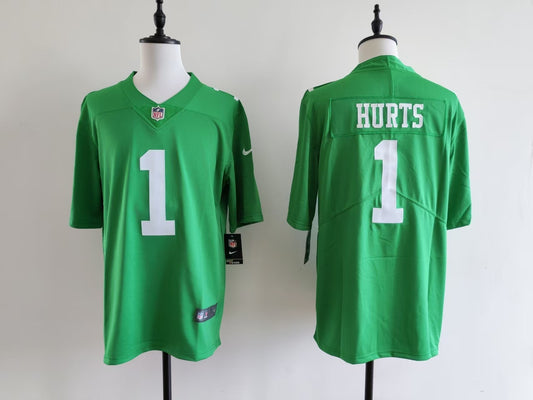 Men's Philadelphia Eagles Jalen Hurts Nike Jersey-green-Digital without black borders