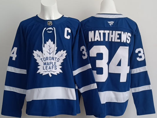 Men's Toronto Maple Leafs Auston Matthews #34 Blue Home Premium Jersey