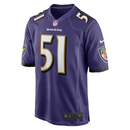 Josh Ross Baltimore Ravens Nike Game   Jersey - Purple
