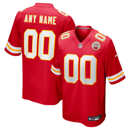 Custom Kansas City Chiefs Red Game Jersey