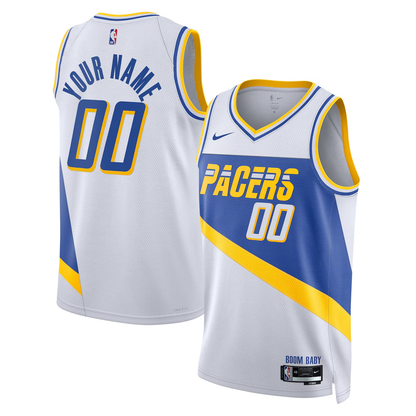 Indiana Pacers Nike White 2025/26 City Edition Swingman Custom Jersey