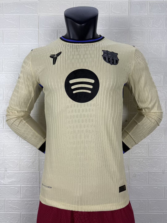 2025-26 FC Barcelona Away Long Sleeve Player Version Jersey