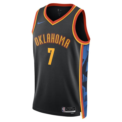 Unisex Oklahoma City Thunder Chet Holmgren Black 2024/25 Swingman  Jersey - City Edition