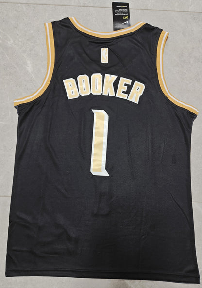 24 Suns #1 Booker Black and Gold Jersey