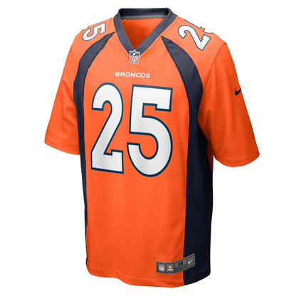 Samaje Perine Denver Broncos Nike Game   Jersey - Orange