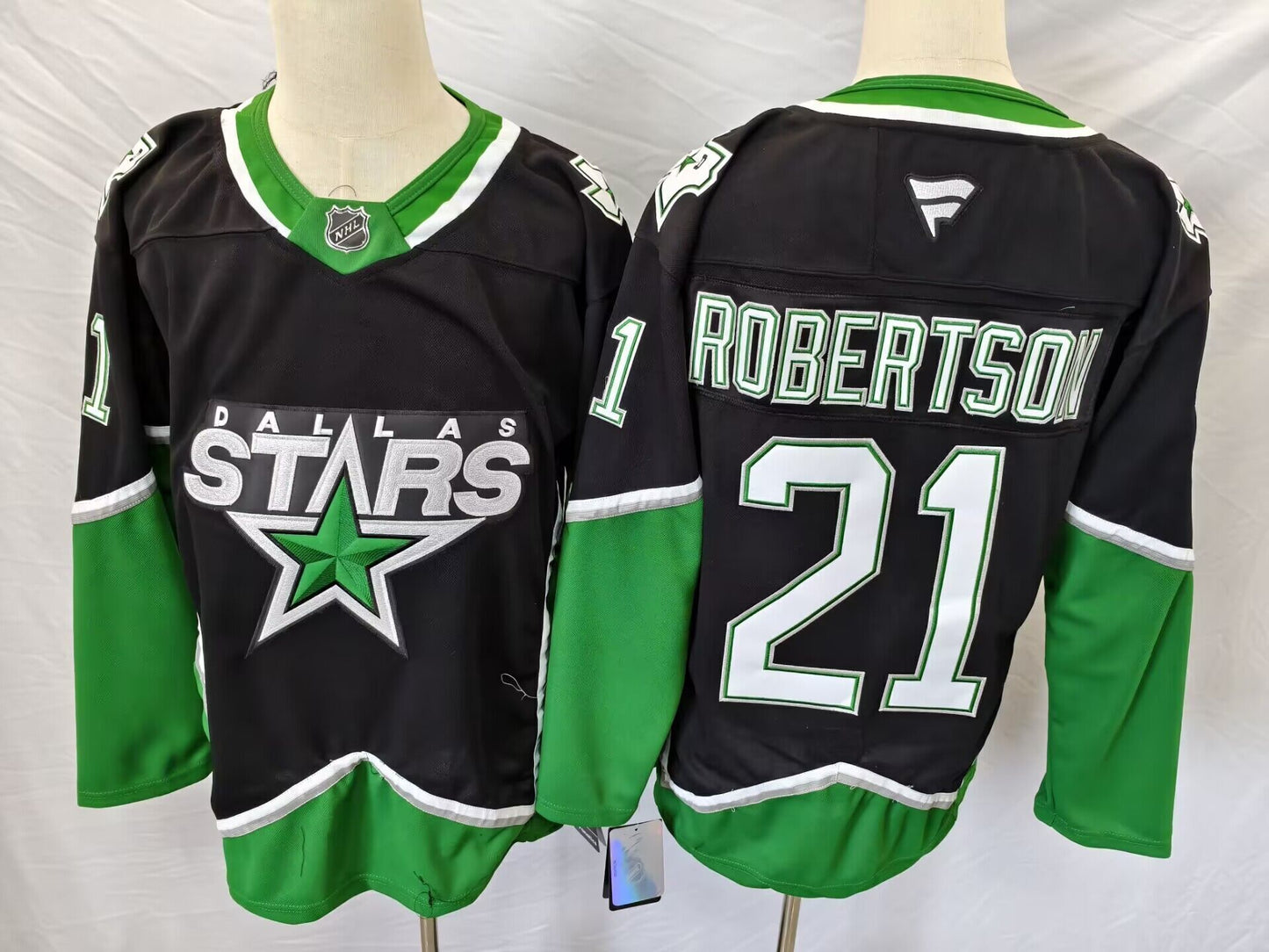 Men's Dallas Stars Jason Robertson #21  Black Premium Player Jersey