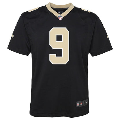 Drew Brees 9 New Orleans Saints YOUTH Team Color Game Jersey - Black