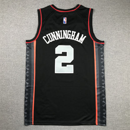 Detroit Pistons Cade Cunningham #2 2024 City Edition Swingman Jersey — Embroidered