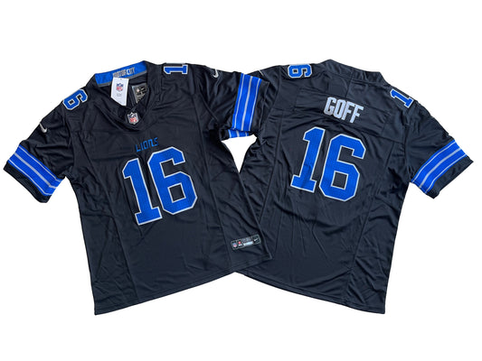 Jared Goff #16 Detroit Lions Nike 2nd Alternate Game Jersey - Black