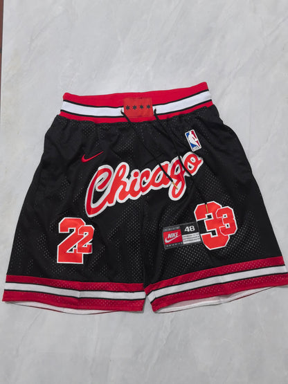 Chicago Bulls Black Retro Pocket Shorts