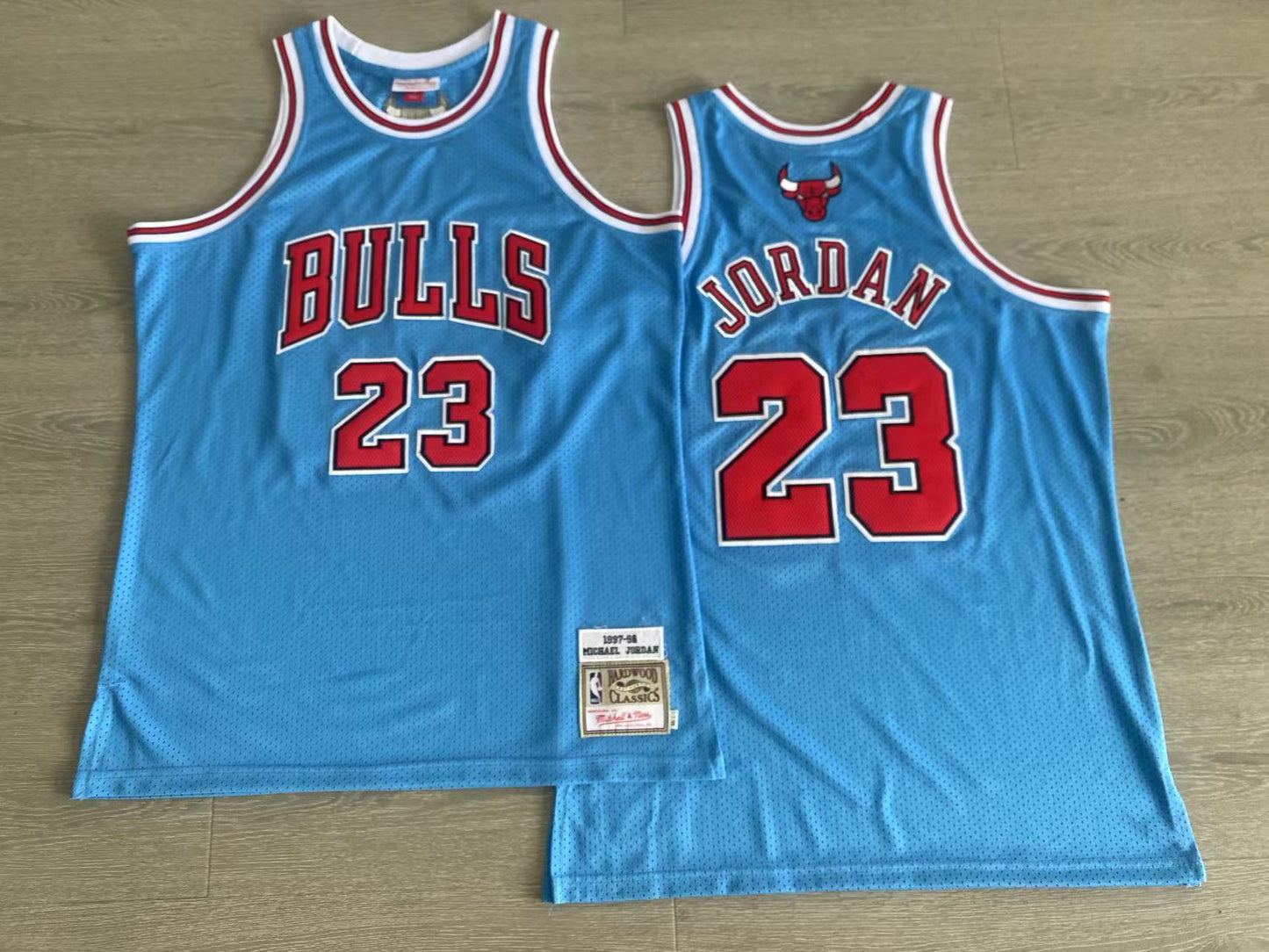 Michael Jordan Chicago Bulls 23 Blue Thorwback Jersey
