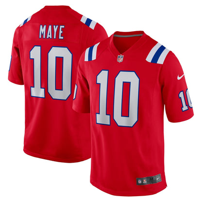 Drake Maye New England Patriots Nike    Game Jersey - Red