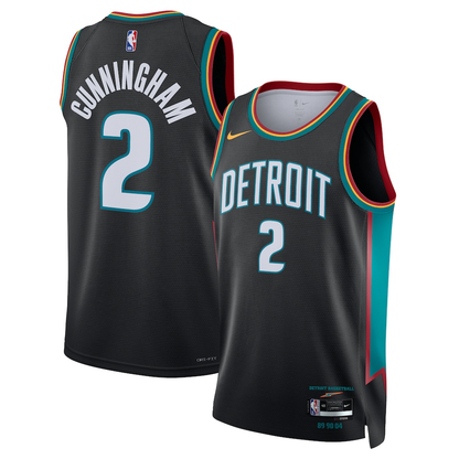 Detroit Pistons Cade Cunningham Nike Charcoal 2025/26 Swingman Jersey - City Edition