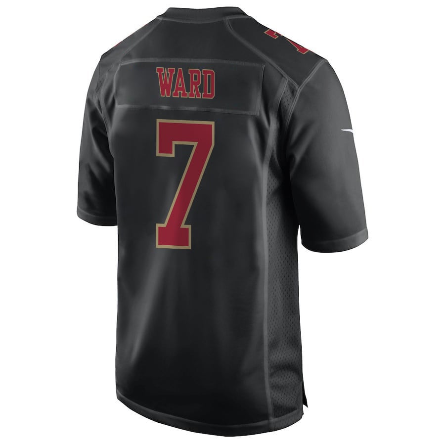 Charvarius Ward 7 San Francisco 49ers Super Bowl LVIII Patch Fashion Game Men Jersey - Carbon Black