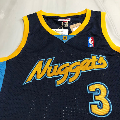 Allen Iverson Denver Nuggets Black and blue 3 MN