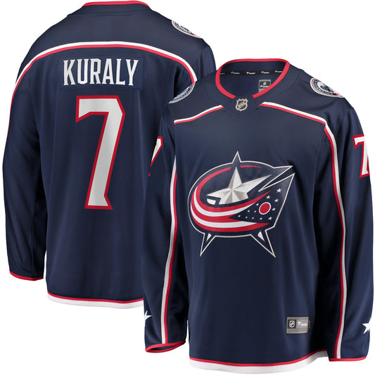 Sean Kuraly Columbus Blue Jackets   Home Breakaway  Jersey - Navy