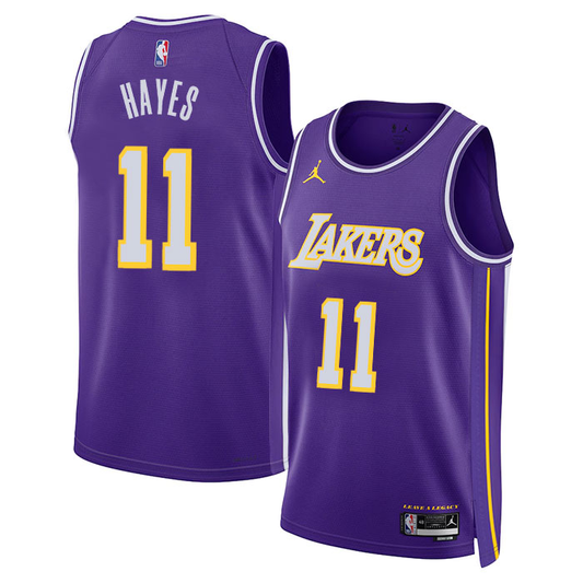 Los Angeles Lakers Nike Icon Edition Swingman Jersey - Purple-Jaxson Hayes