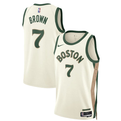 Jaylen Brown Boston Celtics City Edition  Men's2023-2024 season Jersey